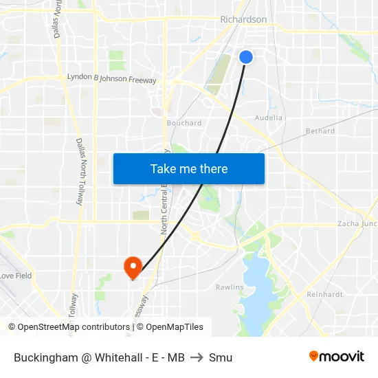 Buckingham @ Whitehall - E - MB to Smu map