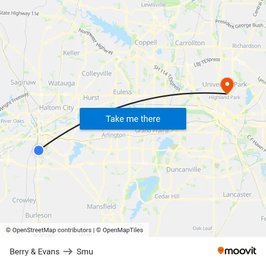 Berry & Evans to Smu map