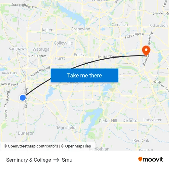 Seminary & College to Smu map