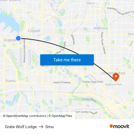 Grate Wolf Lodge to Smu map