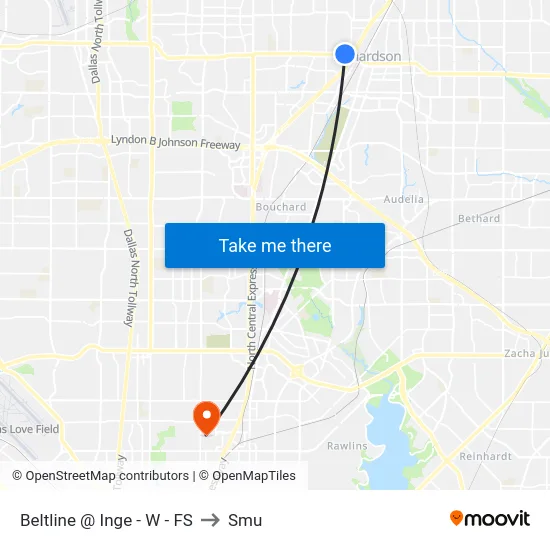 Beltline @ Inge - W - FS to Smu map