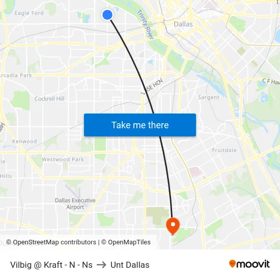 Vilbig @ Kraft - N - Ns to Unt Dallas map