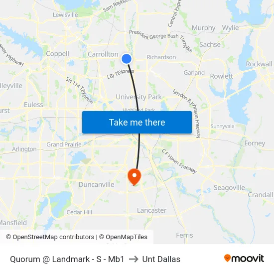 Quorum @ Landmark - S - Mb1 to Unt Dallas map
