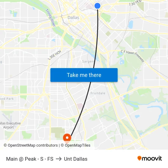 Main @ Peak - S - FS to Unt Dallas map
