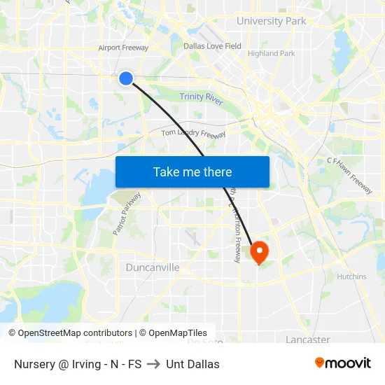 Nursery @ Irving - N - FS to Unt Dallas map