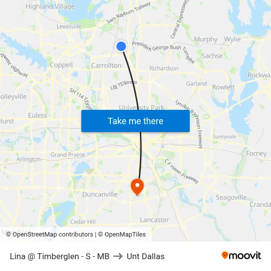 Lina @ Timberglen - S - MB to Unt Dallas map
