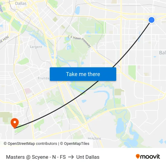 Masters @ Scyene - N - FS to Unt Dallas map