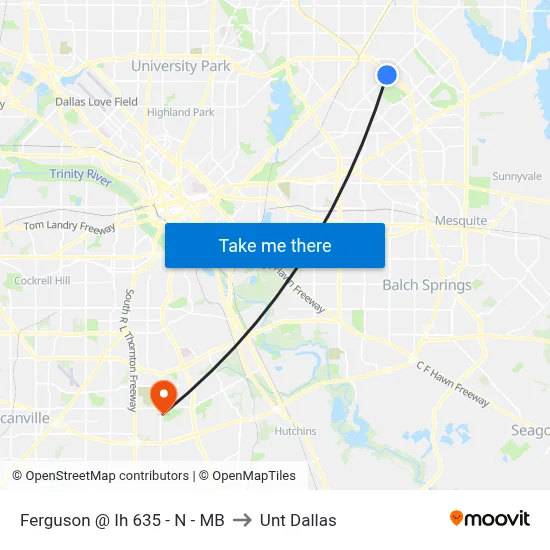 Ferguson @ Ih 635 - N - MB to Unt Dallas map