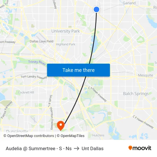 Audelia @ Summertree - S - Ns to Unt Dallas map