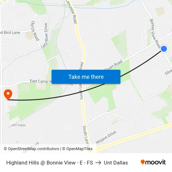 Highland Hills @ Bonnie View - E - FS to Unt Dallas map