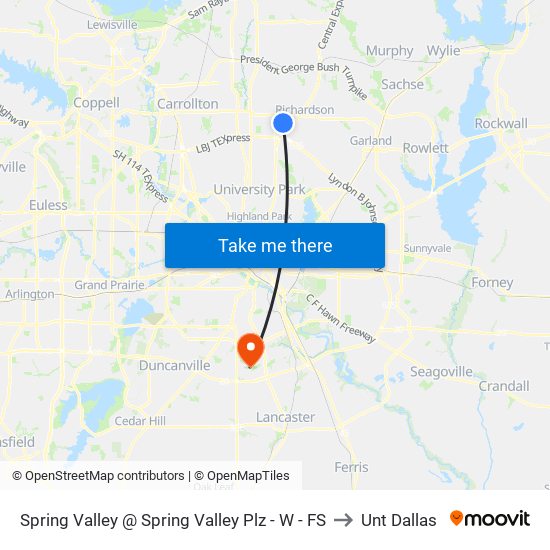 Spring Valley @ Spring Valley Plz - W - FS to Unt Dallas map