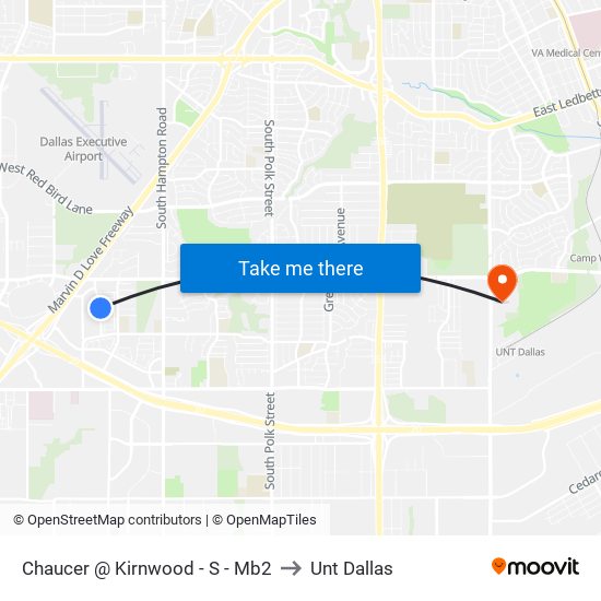 Chaucer @ Kirnwood - S - Mb2 to Unt Dallas map