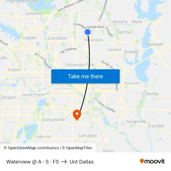Waterview @ A - S - FS to Unt Dallas map