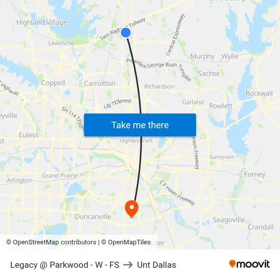 Legacy @ Parkwood - W -  FS to Unt Dallas map