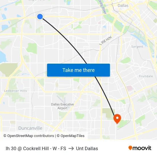 Ih 30 @ Cockrell Hill - W - FS to Unt Dallas map