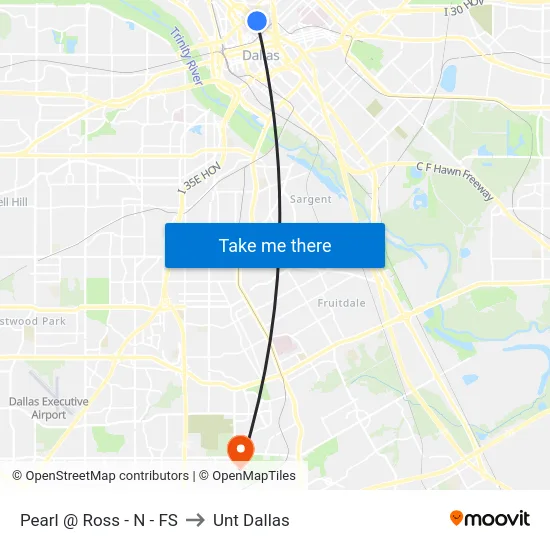 Pearl @ Ross - N - FS to Unt Dallas map