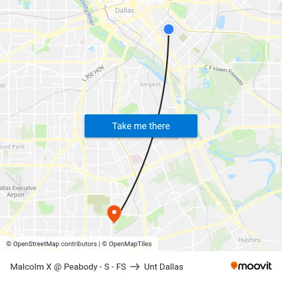 Malcolm X @ Peabody - S - FS to Unt Dallas map