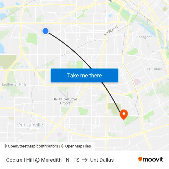 Cockrell Hill @ Meredith - N - FS to Unt Dallas map