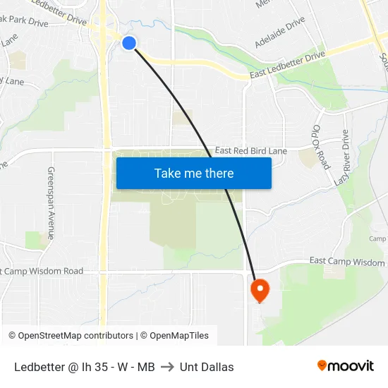 Ledbetter @ Ih 35 - W - MB to Unt Dallas map