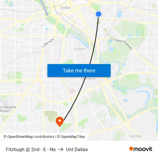 Fitzhugh @ 2nd - E - Ns to Unt Dallas map
