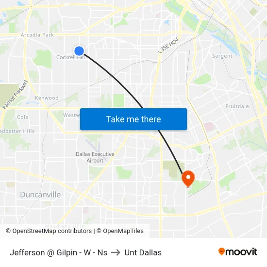 Jefferson @ Gilpin - W - Ns to Unt Dallas map