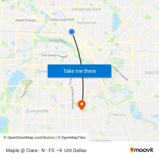 Maple @ Clara - N - FS to Unt Dallas map