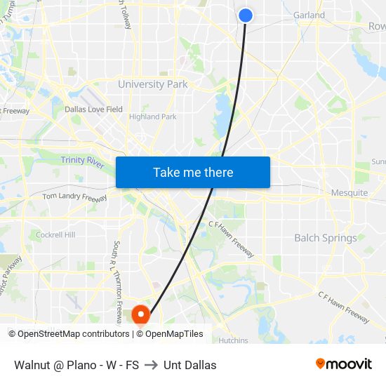 Walnut @ Plano - W - FS to Unt Dallas map