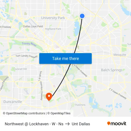 Northwest @ Lockhaven - W - Ns to Unt Dallas map