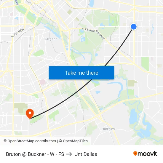 Bruton @ Buckner - W - FS to Unt Dallas map