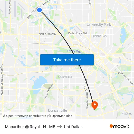 Macarthur @ Royal - N - MB to Unt Dallas map