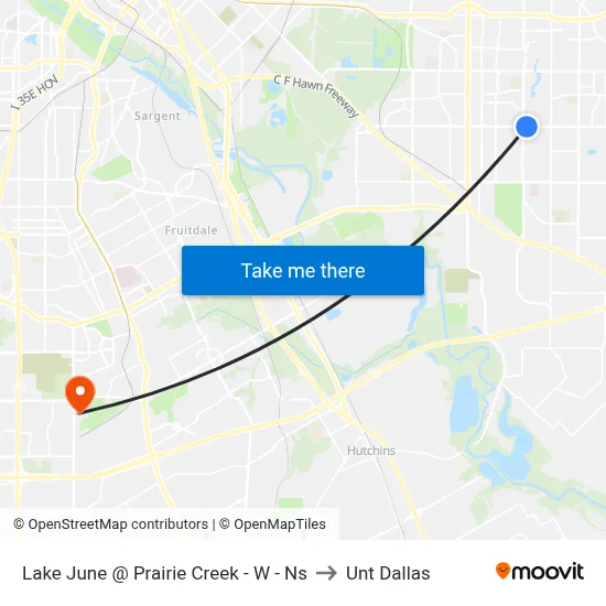 Lake June @ Prairie Creek - W - Ns to Unt Dallas map