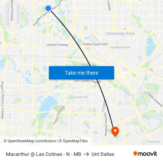 Macarthur @ Las Colinas - N - MB to Unt Dallas map