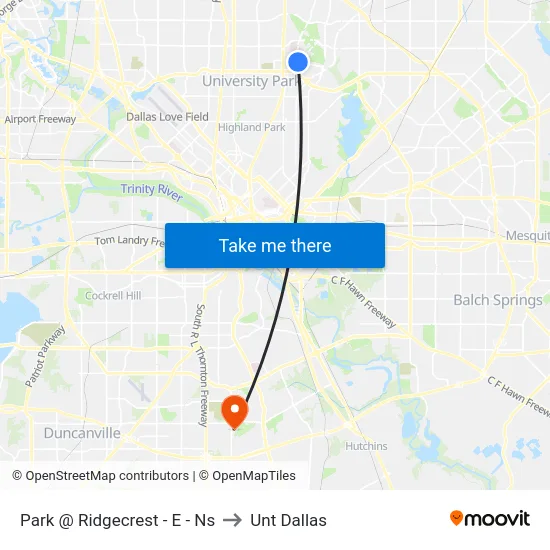 Park @ Ridgecrest - E - Ns to Unt Dallas map