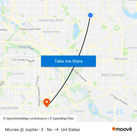 Mccree @ Jupiter - E - Ns to Unt Dallas map