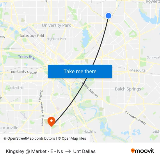 Kingsley @ Market - E - Ns to Unt Dallas map