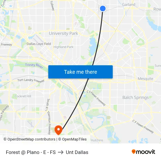 Forest @ Plano - E - FS to Unt Dallas map
