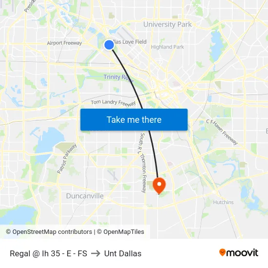Regal @ Ih 35 - E - FS to Unt Dallas map