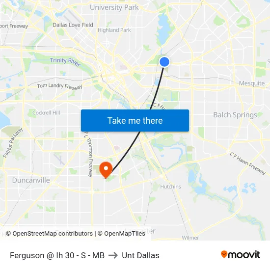 Ferguson @ Ih 30 - S - MB to Unt Dallas map