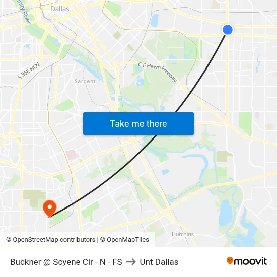 Buckner @ Scyene Cir - N - FS to Unt Dallas map