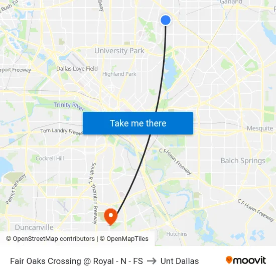 Fair Oaks Crossing @ Royal - N - FS to Unt Dallas map