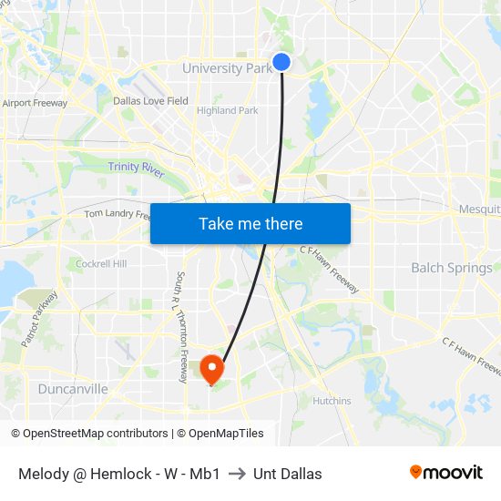 Melody @ Hemlock - W - Mb1 to Unt Dallas map