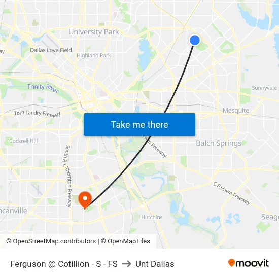 Ferguson @ Cotillion - S - FS to Unt Dallas map