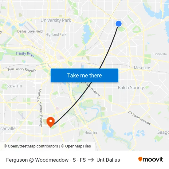 Ferguson @ Woodmeadow - S - FS to Unt Dallas map