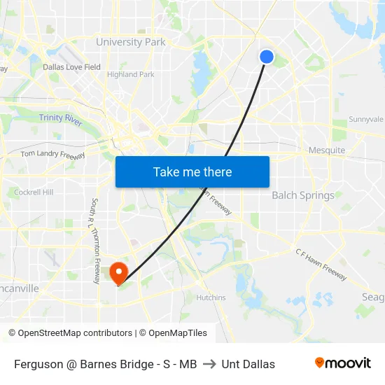 Ferguson @ Barnes Bridge - S - MB to Unt Dallas map