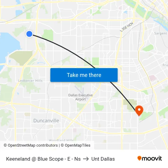 Keeneland @ Blue Scope - E - Ns to Unt Dallas map