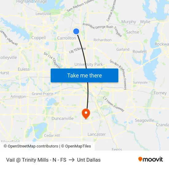 Vail @ Trinity Mills - N - FS to Unt Dallas map