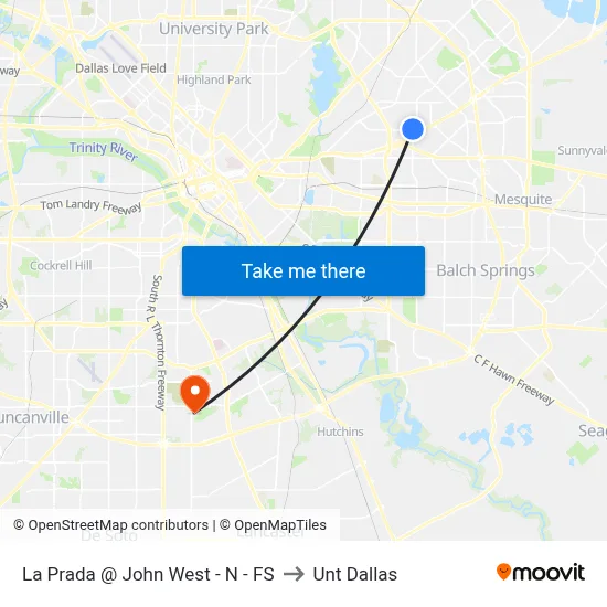 La Prada @ John West - N - FS to Unt Dallas map