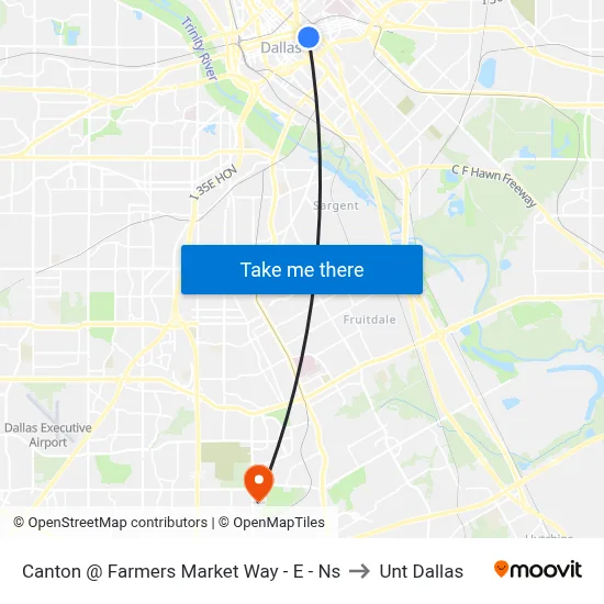 Canton @ Farmers Market Way - E - Ns to Unt Dallas map