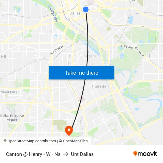 Canton @ Henry - W - Ns to Unt Dallas map