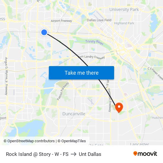 Rock Island @ Story - W - FS to Unt Dallas map